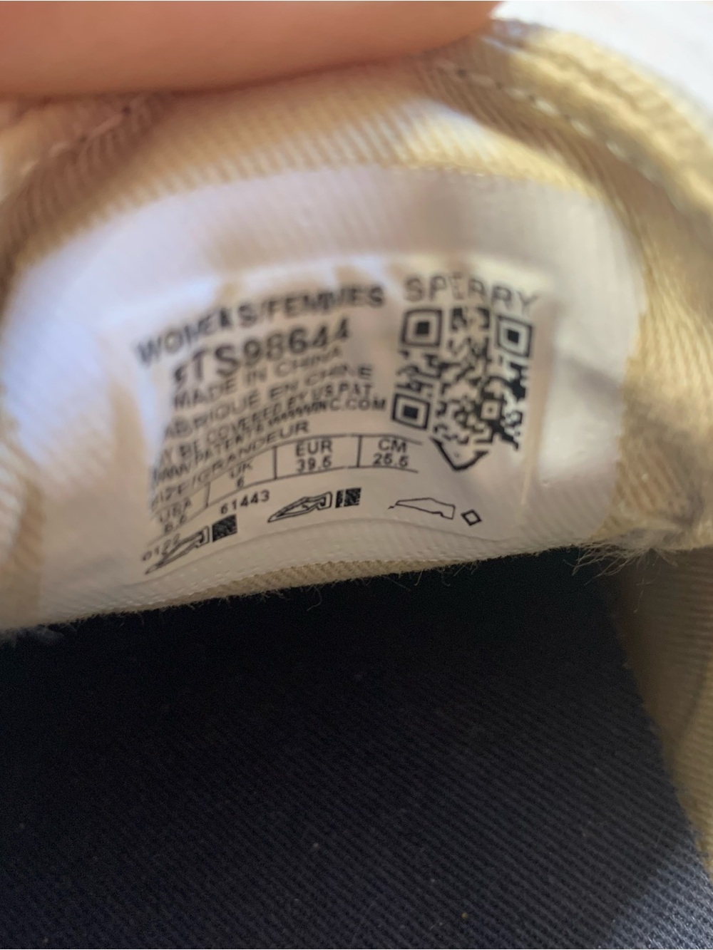 Sperry Women's Light Beige Canvas Low-Top Sneaker with Tan Leather Laces 8.5 - Picture 9 of 9
